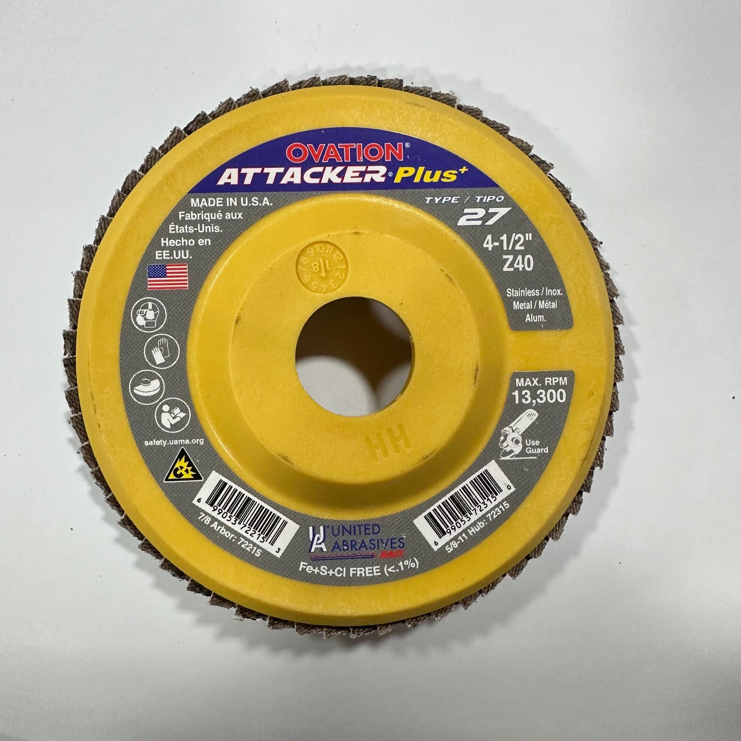 4-1/2" X 7/8 Flap Disc, 40 Grit