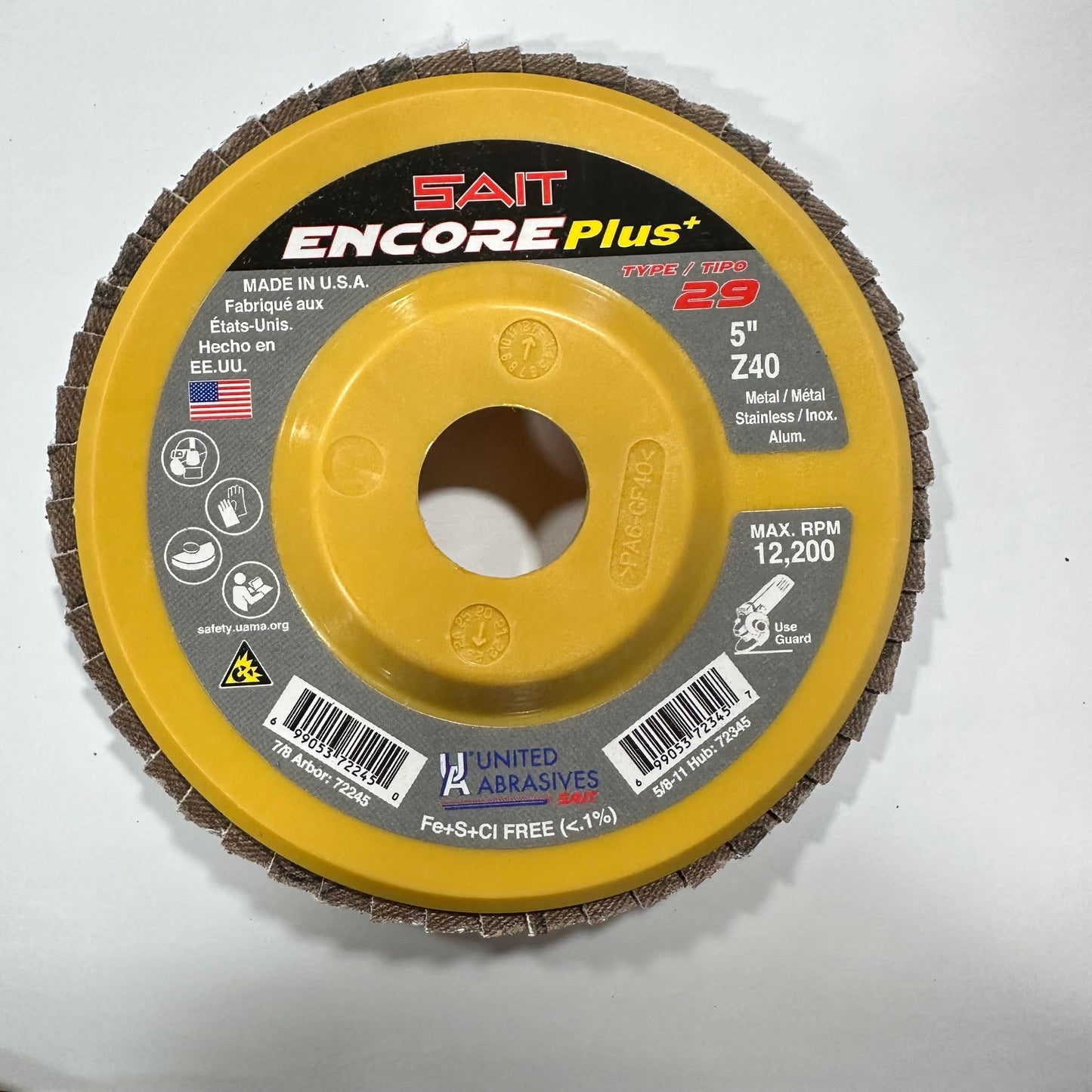 5" x 7/8" Flap Disc, 40 Grit