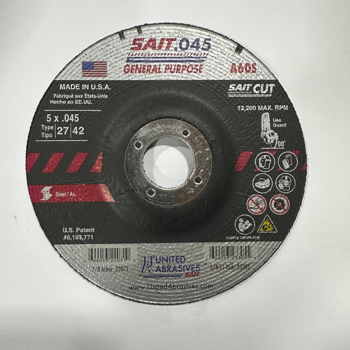 5" X .045 X 7/8" Cut-Off Wheel